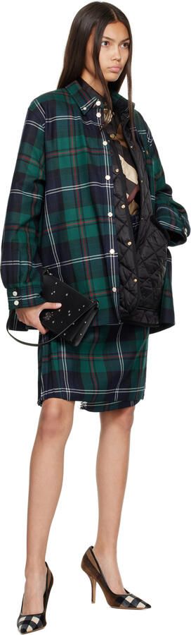 Burberry Brown Exaggerated Check Heels - Picture 4