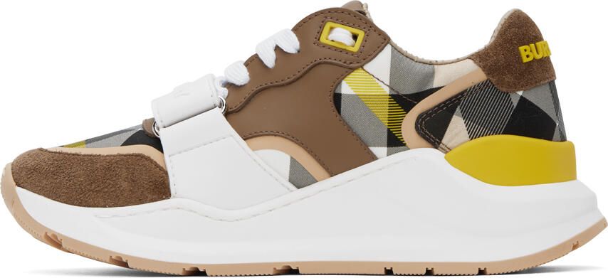 Burberry Brown Ramsey Check Sneakers - Picture 3