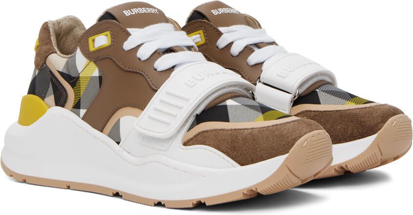 Burberry Brown Ramsey Check Sneakers - Picture 2