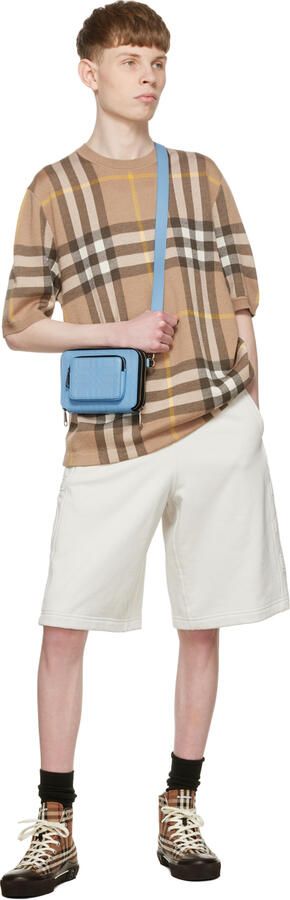 Burberry Brown Vintage Check High-Top Sneakers - Picture 4