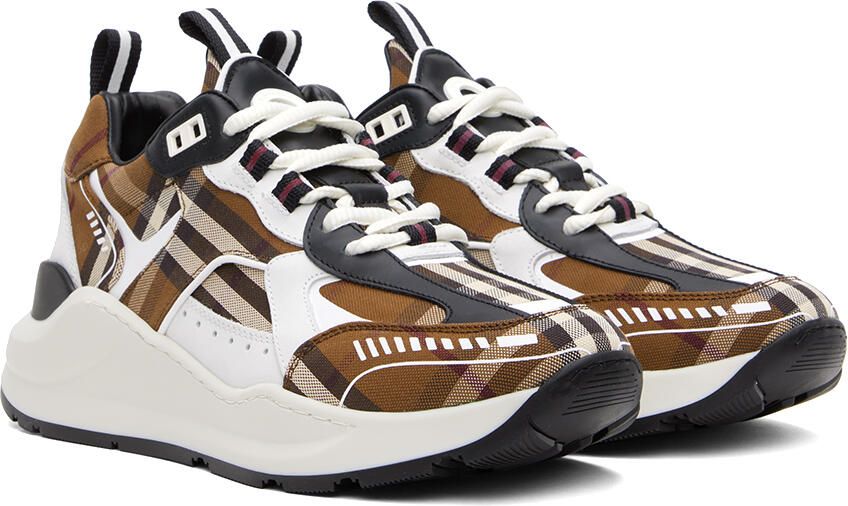 Burberry Brown Vintage Check Sneakers - Picture 2