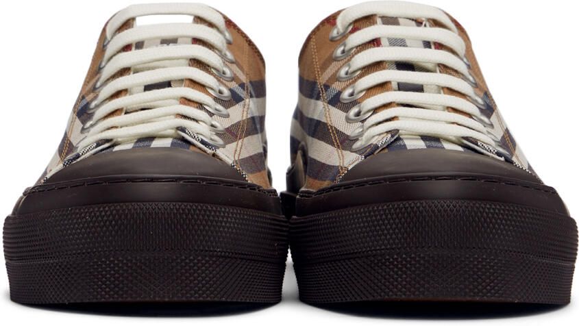 Burberry Brown Vintage Check Sneakers - Picture 3