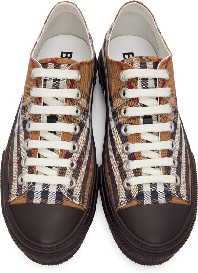 Burberry Brown Vintage Check Sneakers