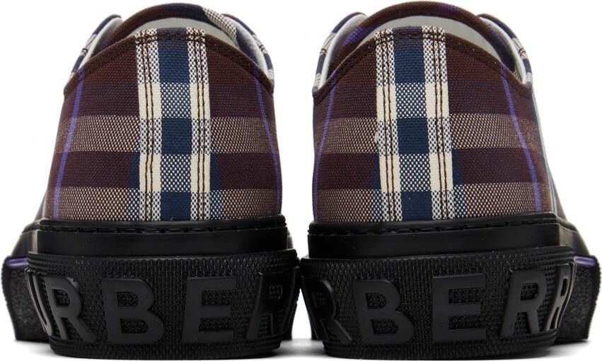 Burberry Burgundy Check Sneakers