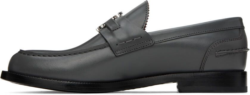 Burberry Gray Monogram Motif Loafers - Picture 3