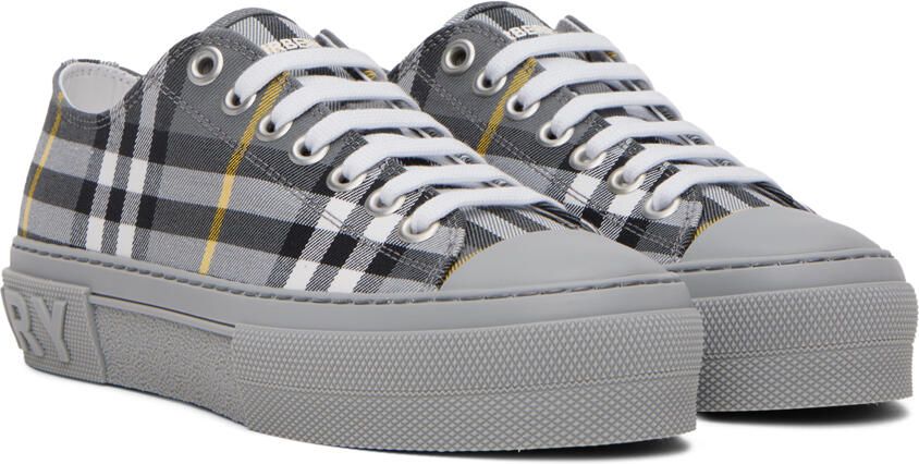 Burberry Gray Vintage Check Sneakers - Picture 2