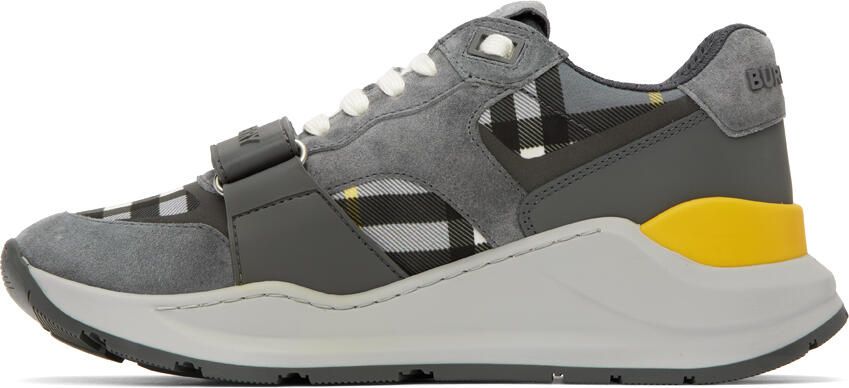 Burberry Gray Vintage Check Sneakers - Picture 3