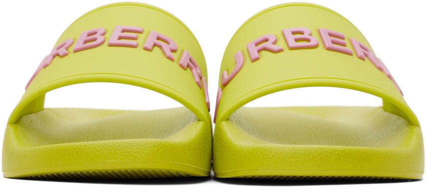 Burberry Green Furley Slides - Picture 2