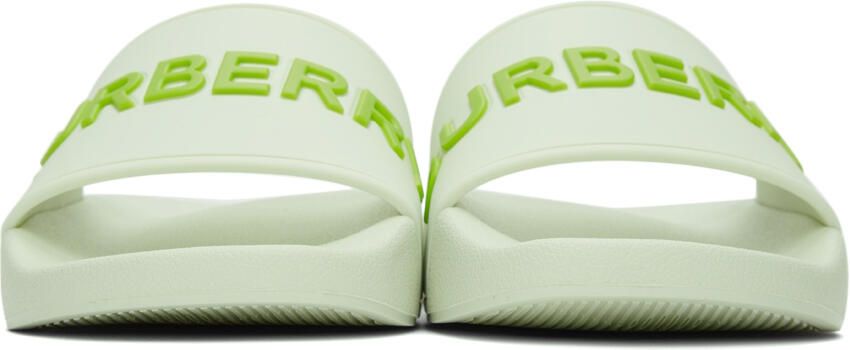 Burberry Green Furley Slides - Picture 3