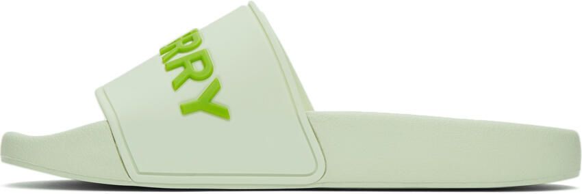 Burberry Green Furley Slides - Picture 4
