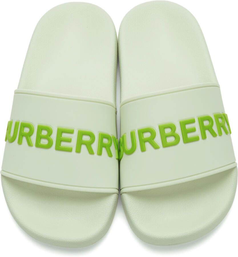 Burberry Green Furley Slides