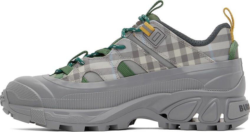 Burberry Grey Arthur Low-Top Sneakers - Picture 3