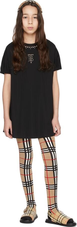 Burberry Kids Beige Check Sandals - Picture 4