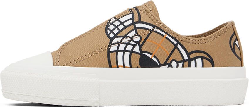 Burberry Kids Beige Montage Print Sneakers - Picture 3
