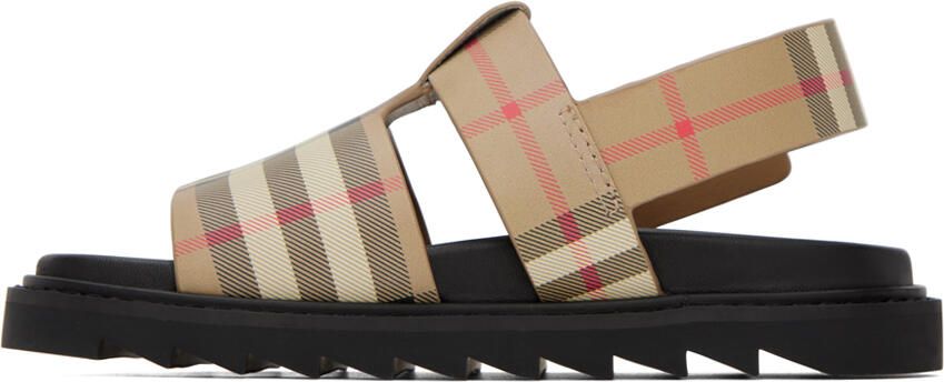 Burberry Kids Beige Vintage Check Sandals - Picture 3