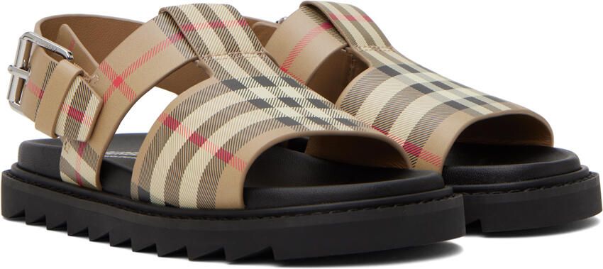 Burberry Kids Beige Vintage Check Sandals - Picture 2