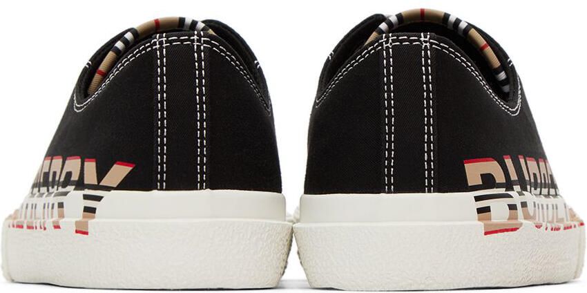 Burberry Kids Black Icon Stripe Sneakers