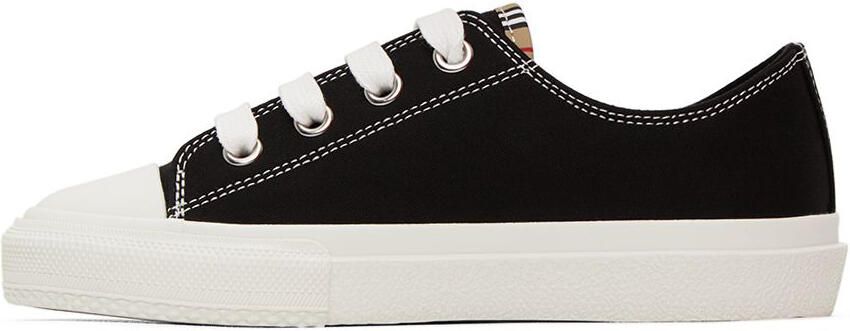 Burberry Kids Black Icon Stripe Sneakers - Picture 3