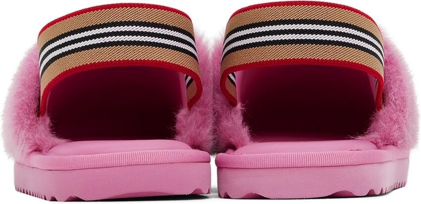Burberry Kids Pink Litherton Sandals
