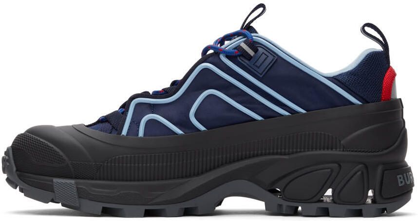 Burberry Navy & Black Two-Tone Arthur Sneakers - Picture 2