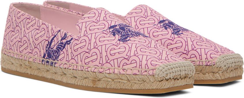 Burberry Pink EKD Monogram Espadrilles - Picture 2
