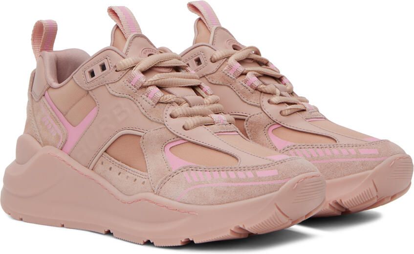 Burberry Pink Embossed Sneakers - Picture 2