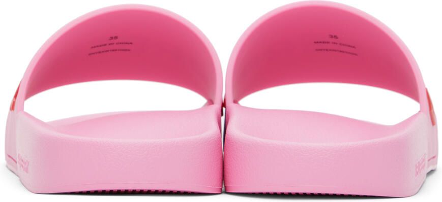 Burberry Pink Furley Slides - Picture 2