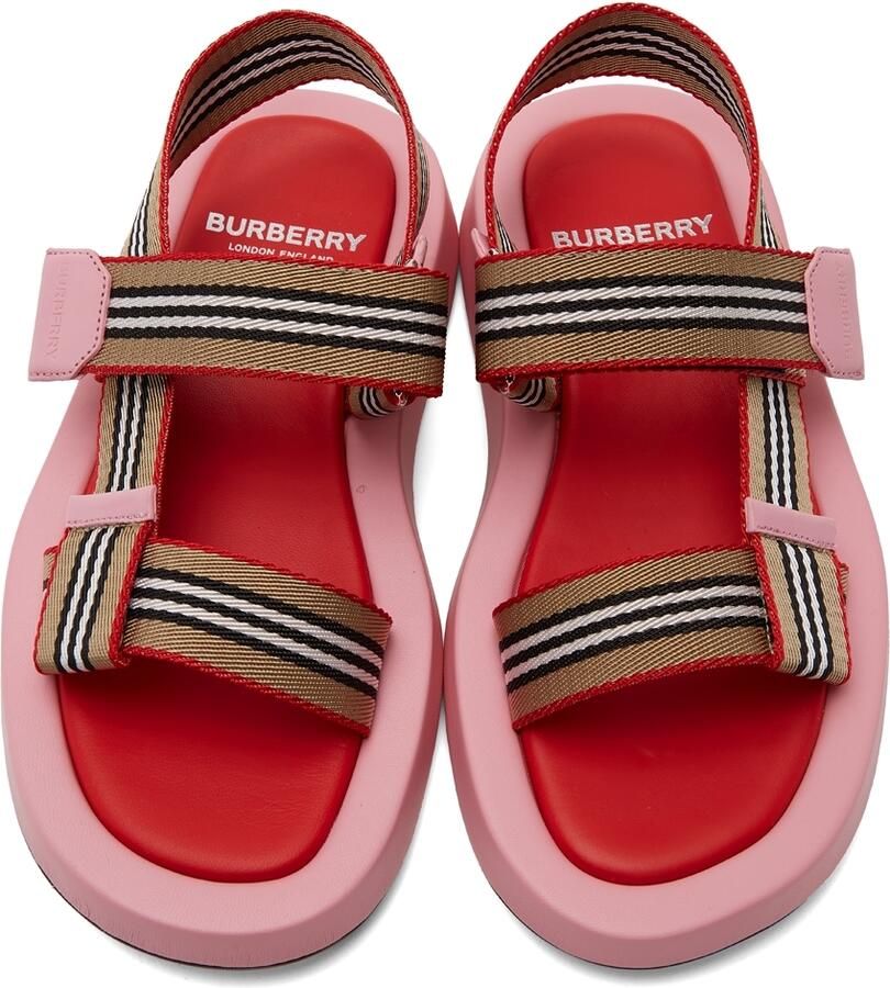 Burberry Pink Icon Stripe Sandals