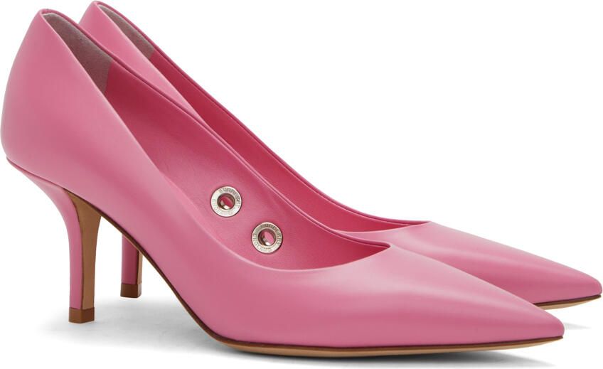 Burberry Pink Leather Heels - Picture 2