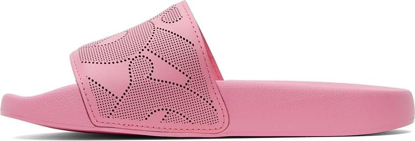 Burberry Pink Monogram Furley Slides - Picture 4