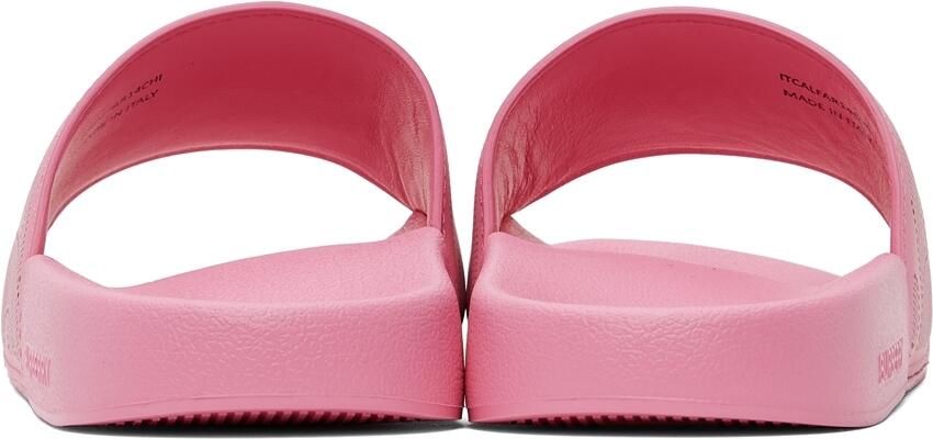 Burberry Pink Monogram Furley Slides - Picture 2