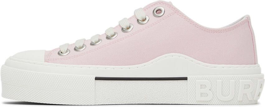 Burberry Pink Organic Cotton Low-Top Sneakers - Picture 3