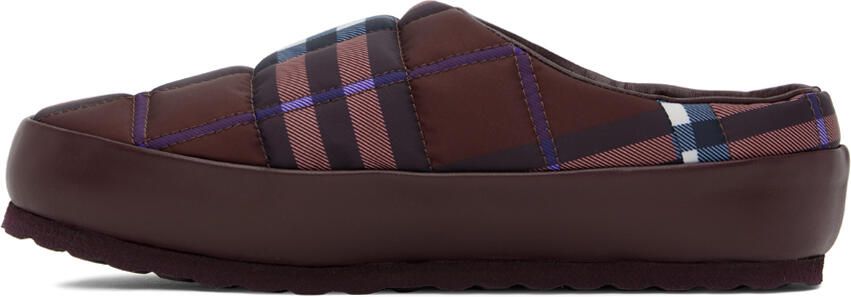 Burberry Purple Northaven Vintage Check Slippers - Picture 3