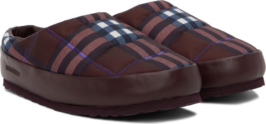 Burberry Purple Northaven Vintage Check Slippers - Picture 2