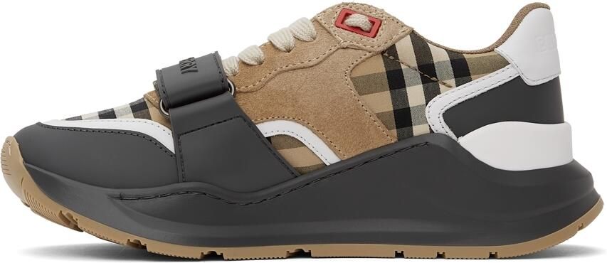 Burberry Tan & Grey Ramsey Sneaker - Picture 4