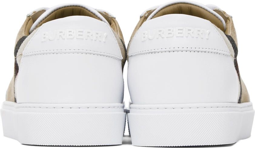Burberry White & Tan House Sneakers