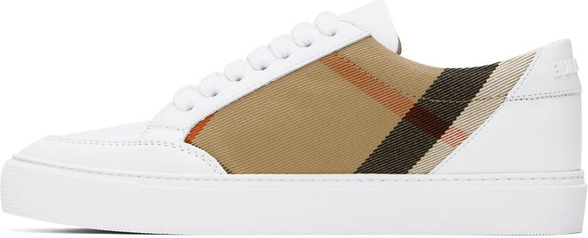 Burberry White & Tan House Sneakers - Picture 3