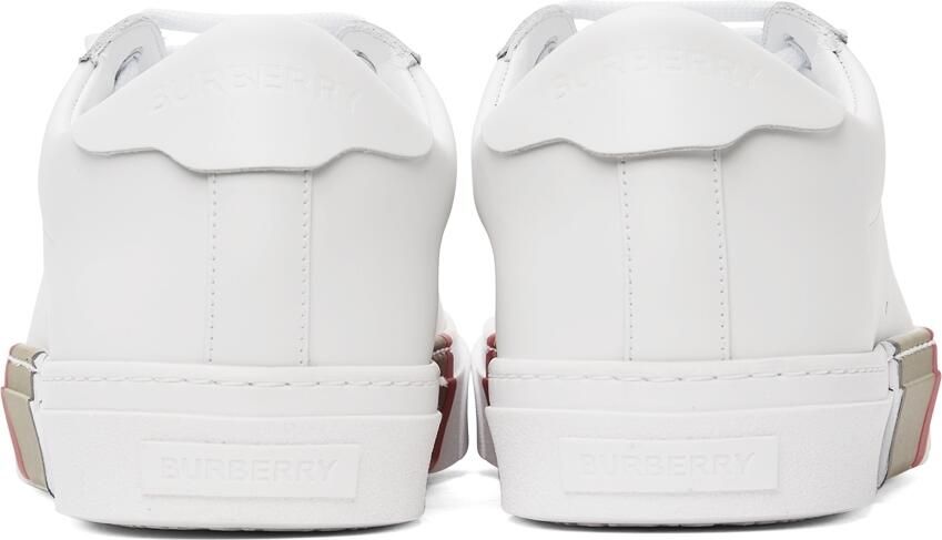 Burberry White Bio-Based Striped Sole Sneakers - Picture 2