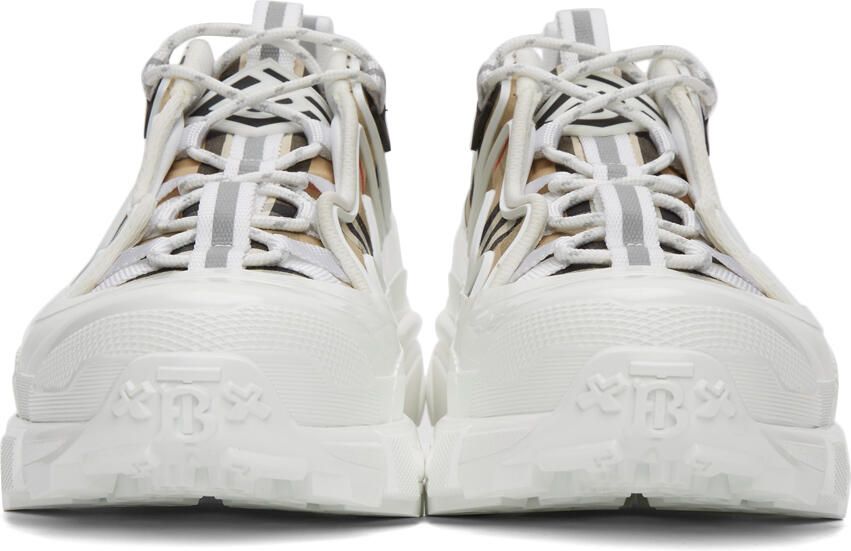 Burberry White Check Arthur Sneakers - Picture 3