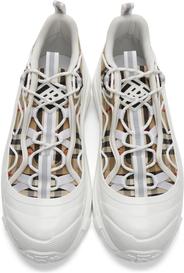 Burberry White Check Arthur Sneakers - Picture 2