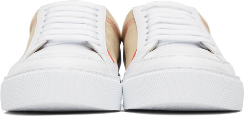 Burberry White Check Arthur Sneakers - Picture 3