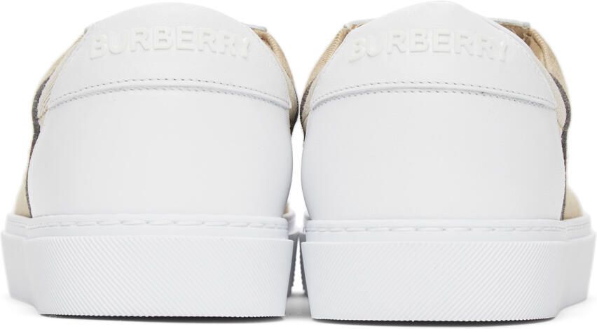 Burberry White Check Arthur Sneakers - Picture 2