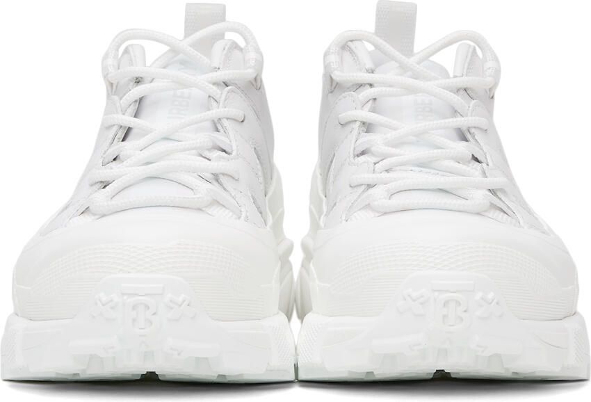 Burberry White Leather Arthur Sneakers - Picture 3