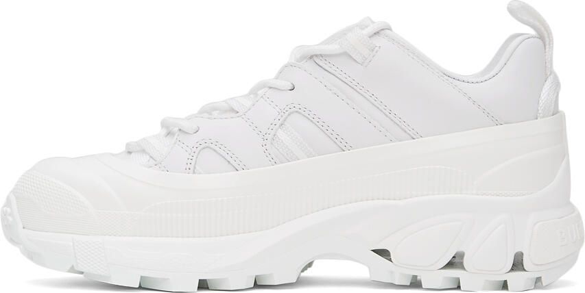 Burberry White Leather Arthur Sneakers - Picture 4