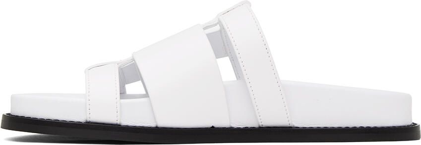 Burberry White Woven Slides - Picture 3