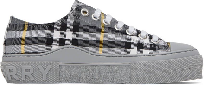 Burberry Gray Vintage Check Sneakers - Picture 5