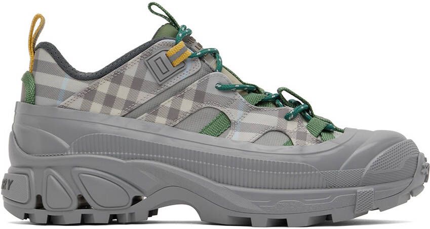 Burberry Grey Arthur Low-Top Sneakers - Picture 5
