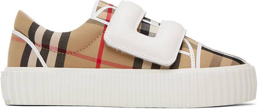 Burberry Kids Beige Mark Sneakers
