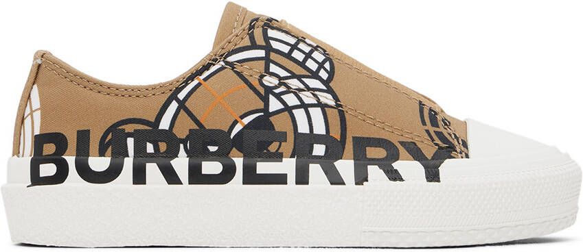 Burberry Kids Beige Montage Print Sneakers - Picture 4