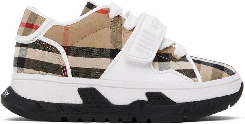 Burberry Kids Beige Vintage Check Sneakers - Picture 4